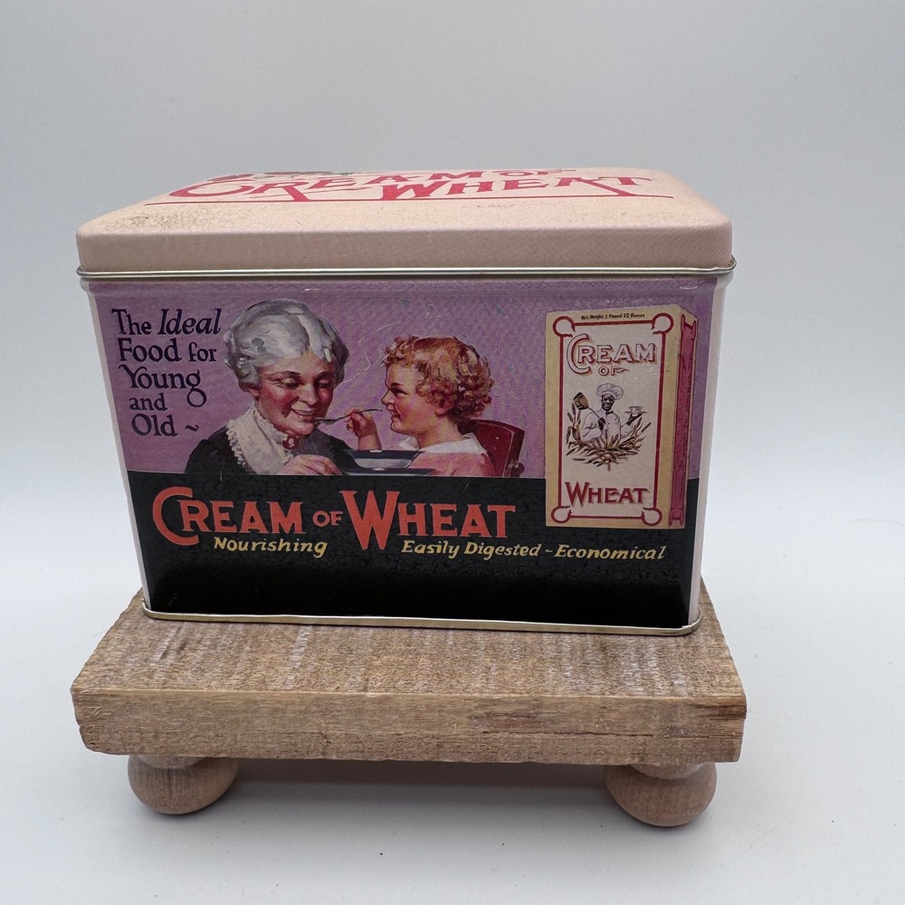 Vintage Cream of Wheat Bristolware Tin 1994 Advertising Storage Container Retro